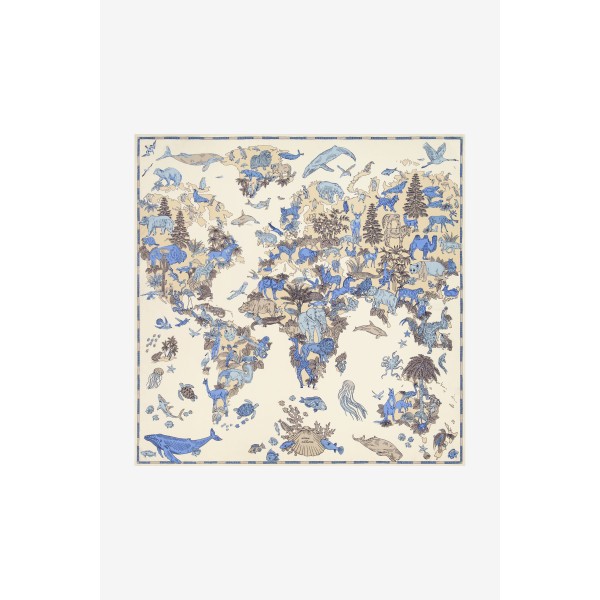 Inoui Editions šilko ir modalo skara ATLAS WHITE